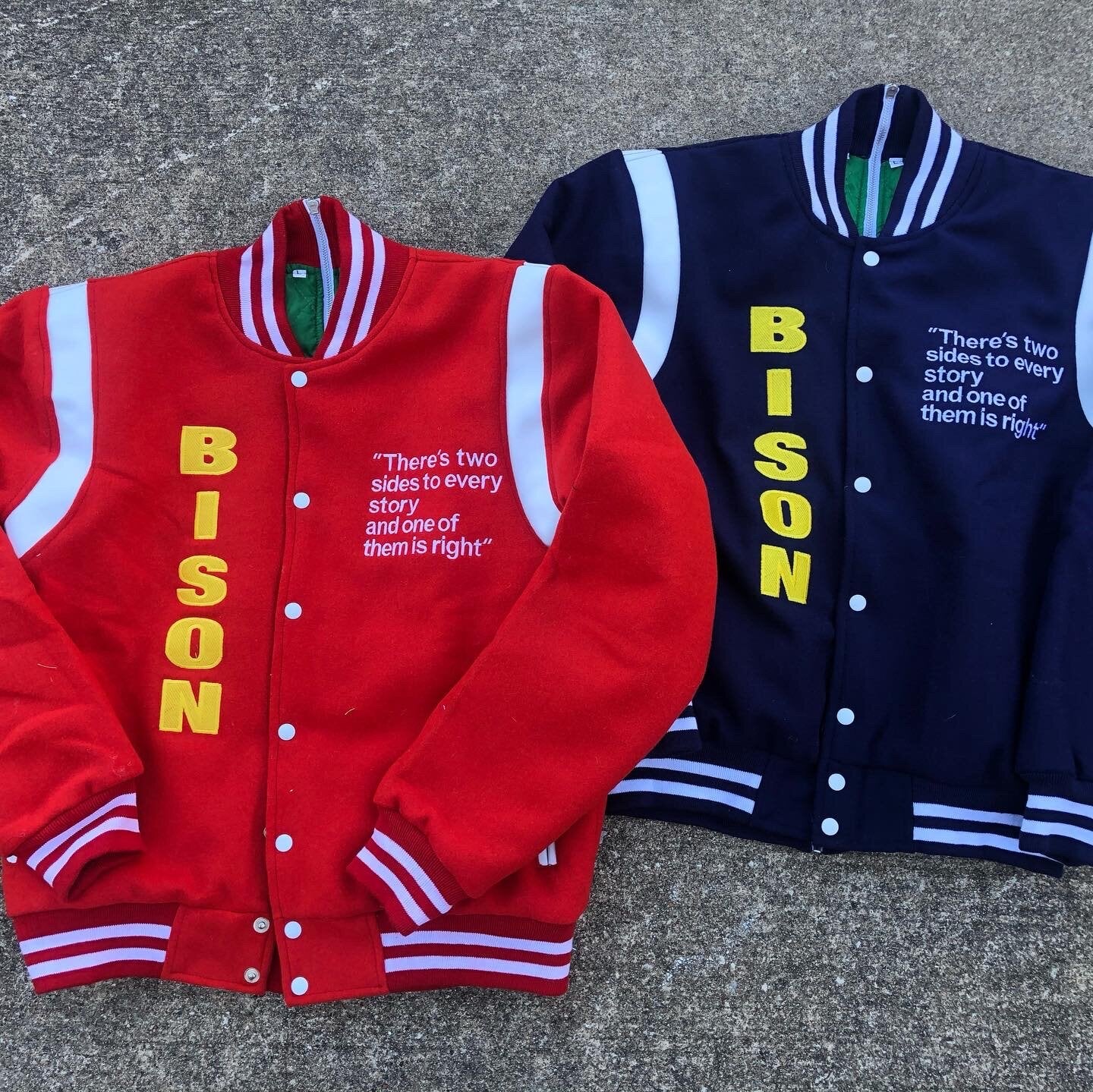 BISON Succulent Split Varsity Jacket