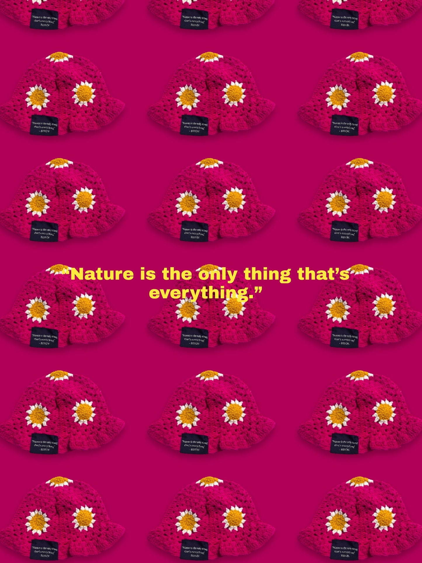 Nature Is Everything Knitted Bucket Hat