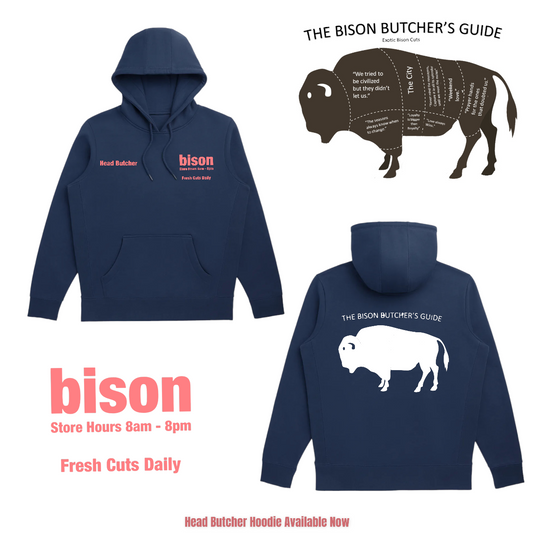 Lower case bison Butcher Hoodie