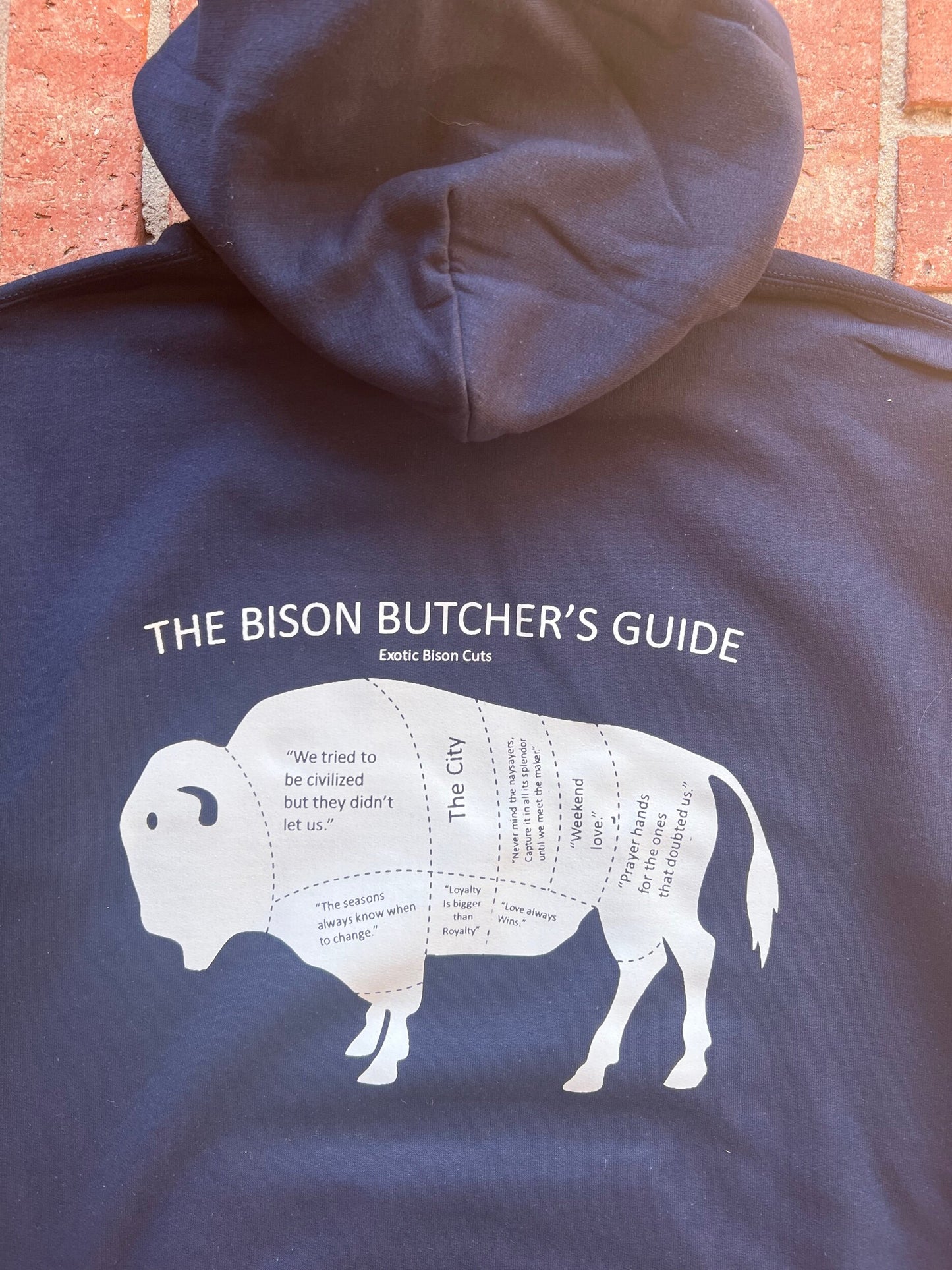 Lower case bison Butcher Hoodie