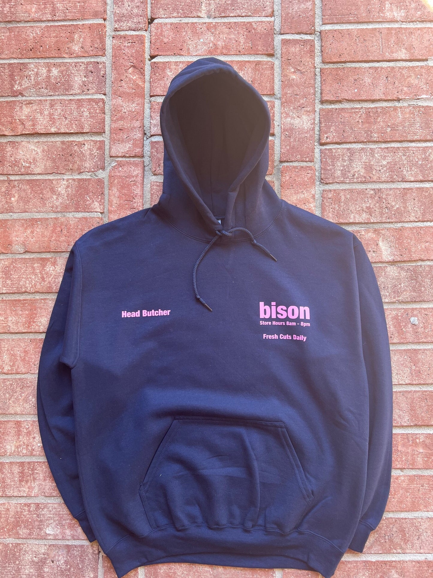 Lower case bison Butcher Hoodie