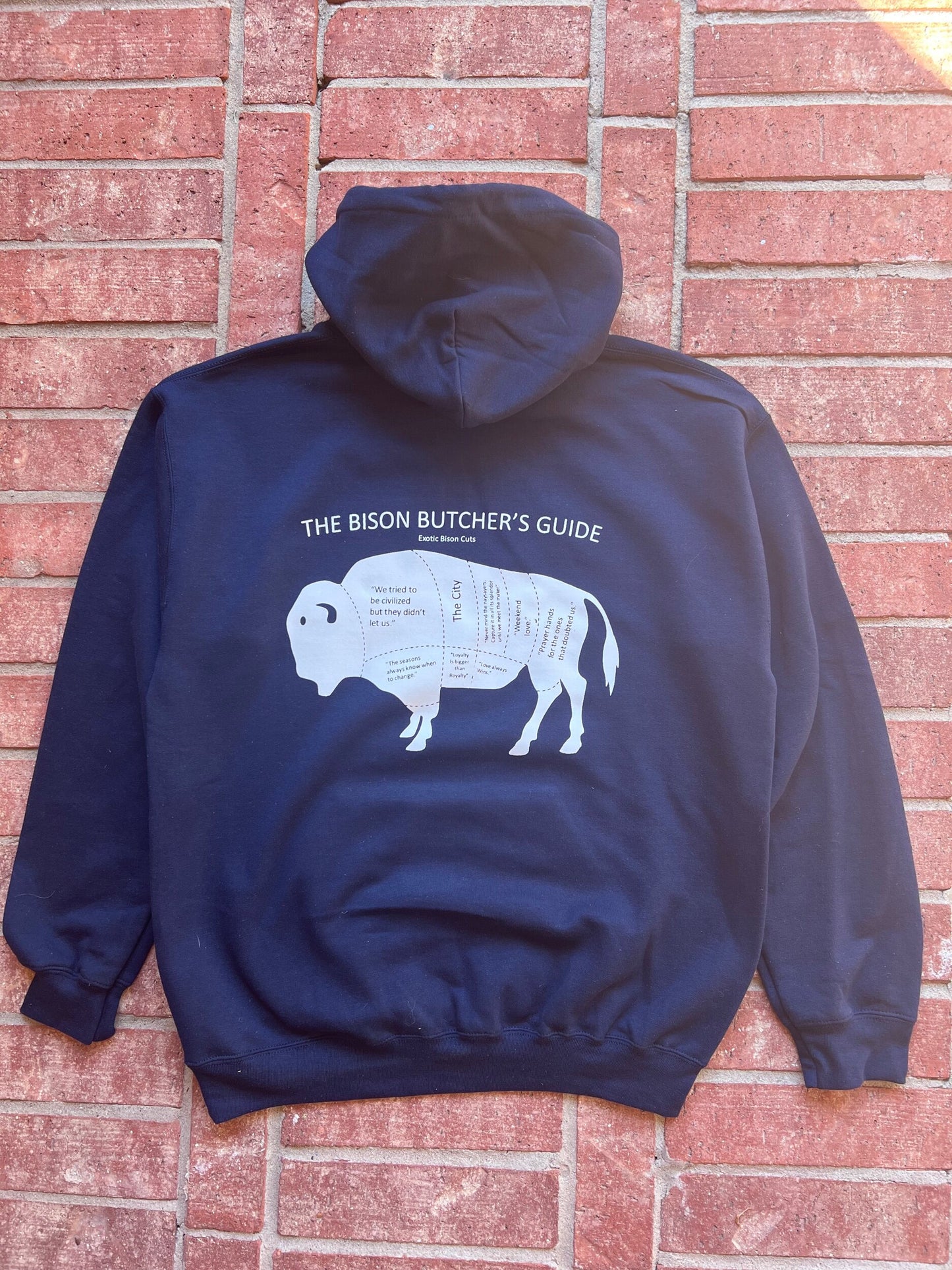 Lower case bison Butcher Hoodie