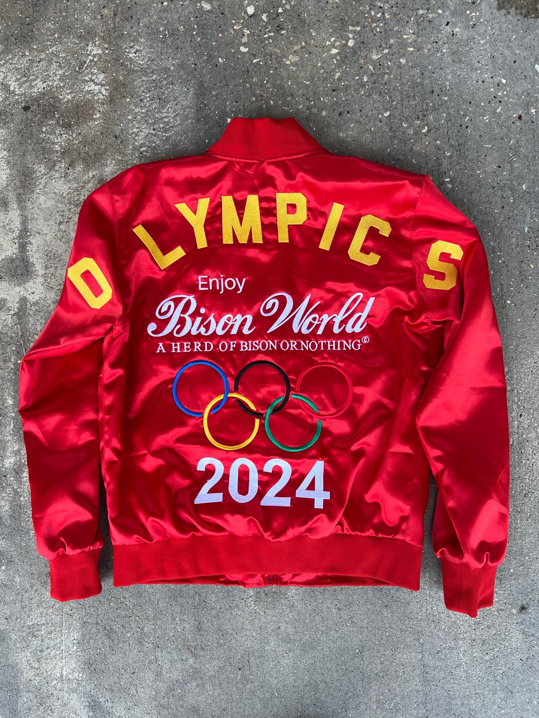 BISON Olympic Games Satin Jacket – A Herd of Bison