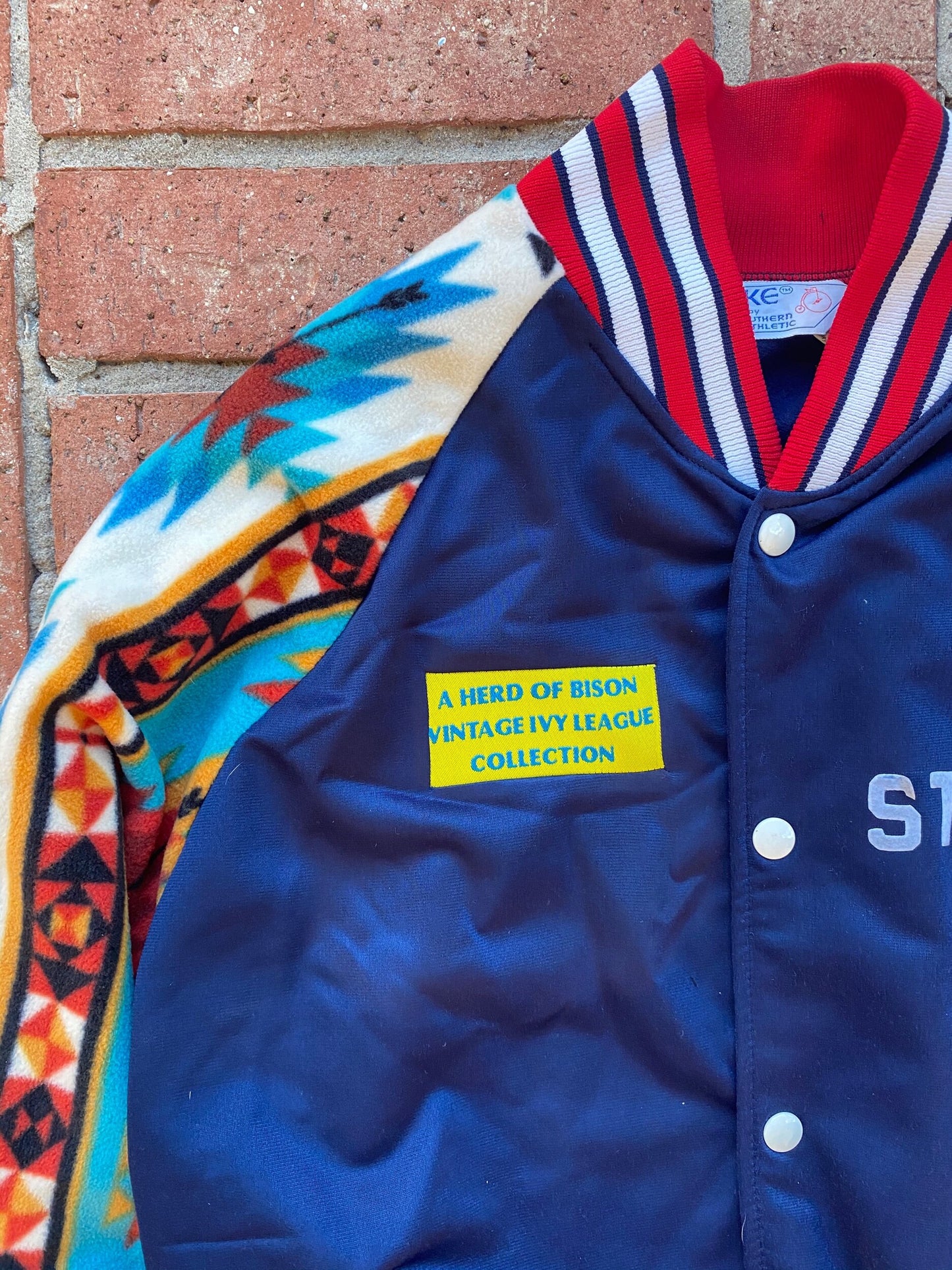 1990's Vintage BISON Pendleton Grand Club Killeen Tx Nylon Jacket