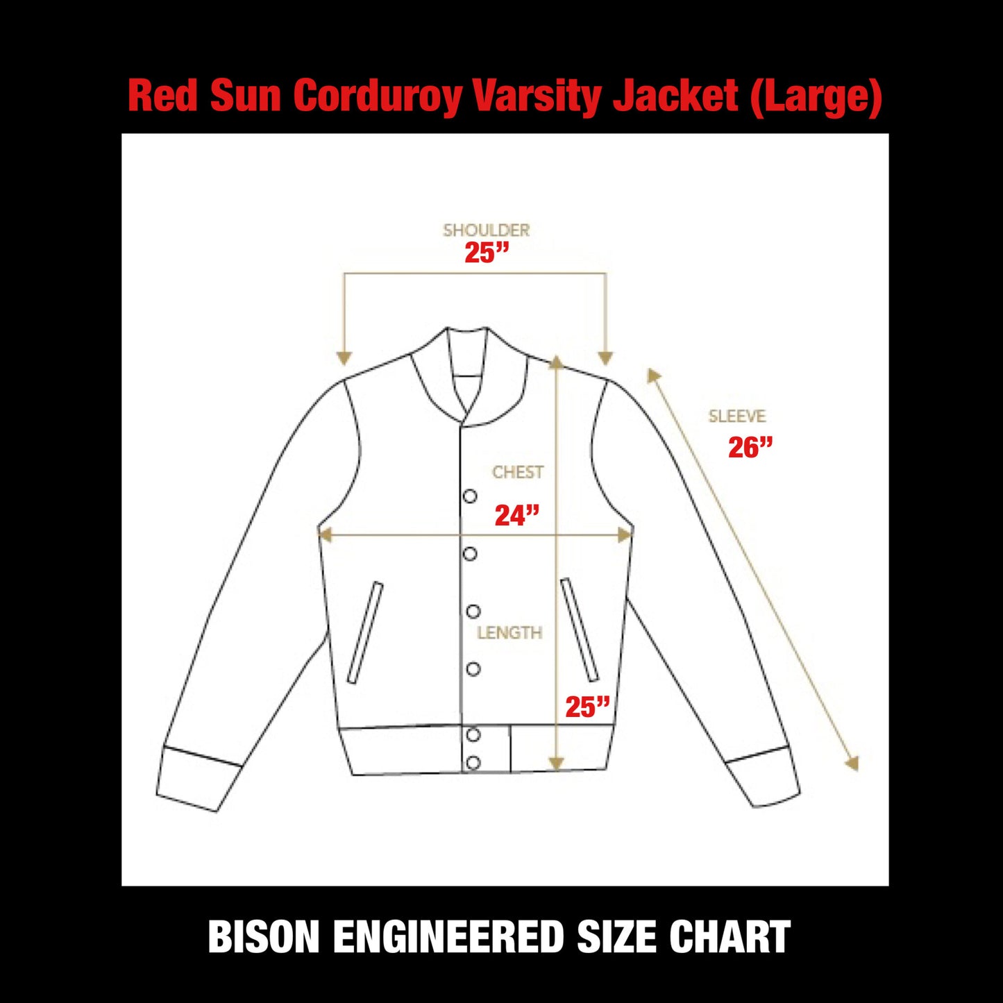 Red Sun Corduroy Varsity Jacket