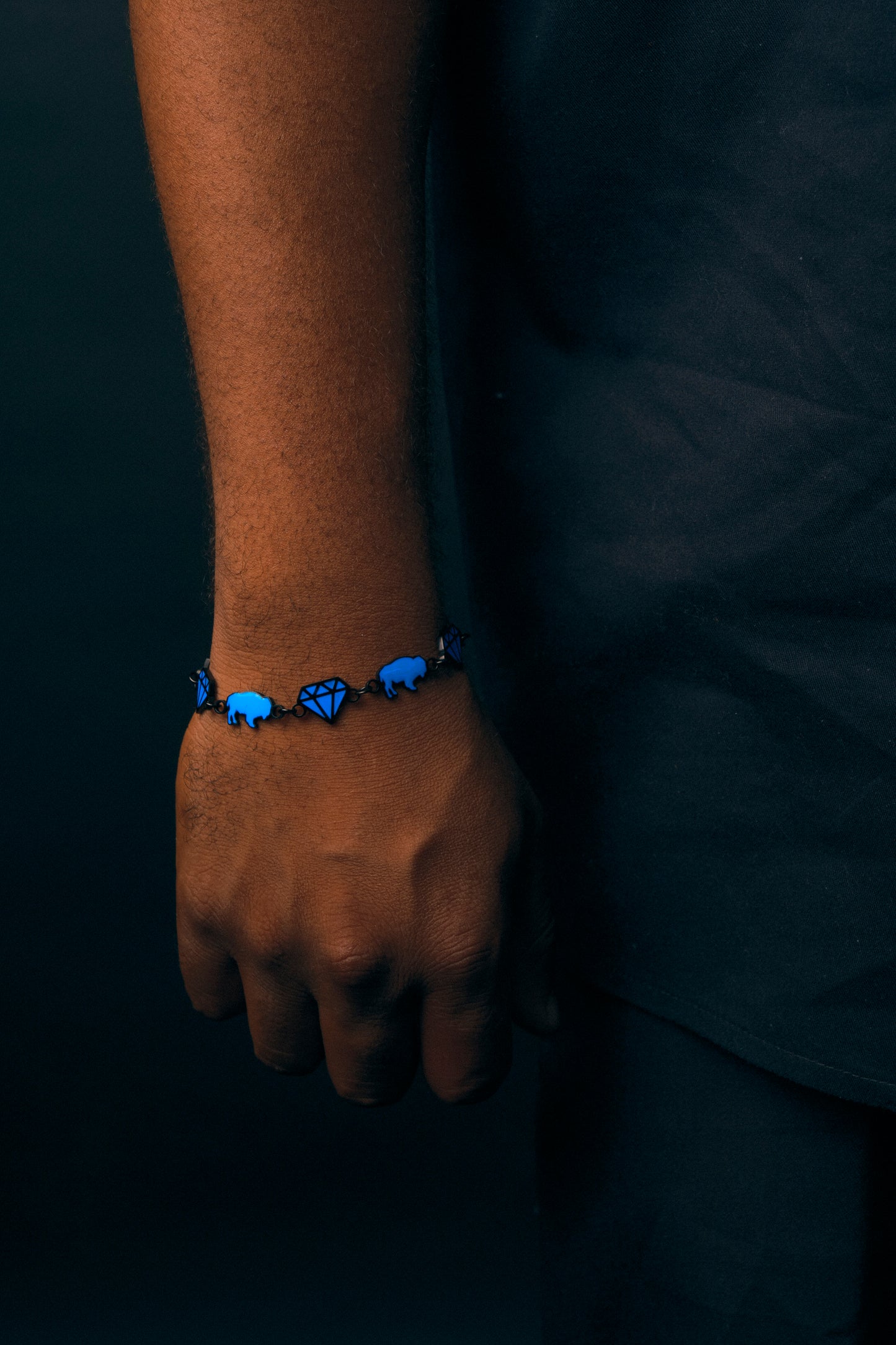 BISON X VVS Glacier Blue Charm Bracelet