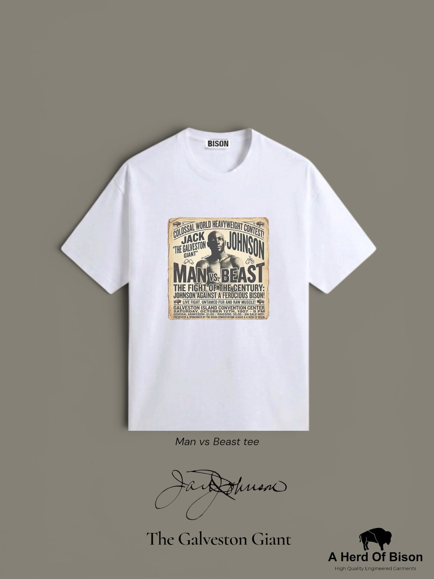Man vs Beast Jack Johnson Tee