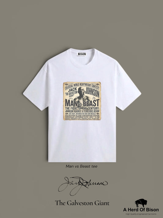Man vs Beast Jack Johnson Tee