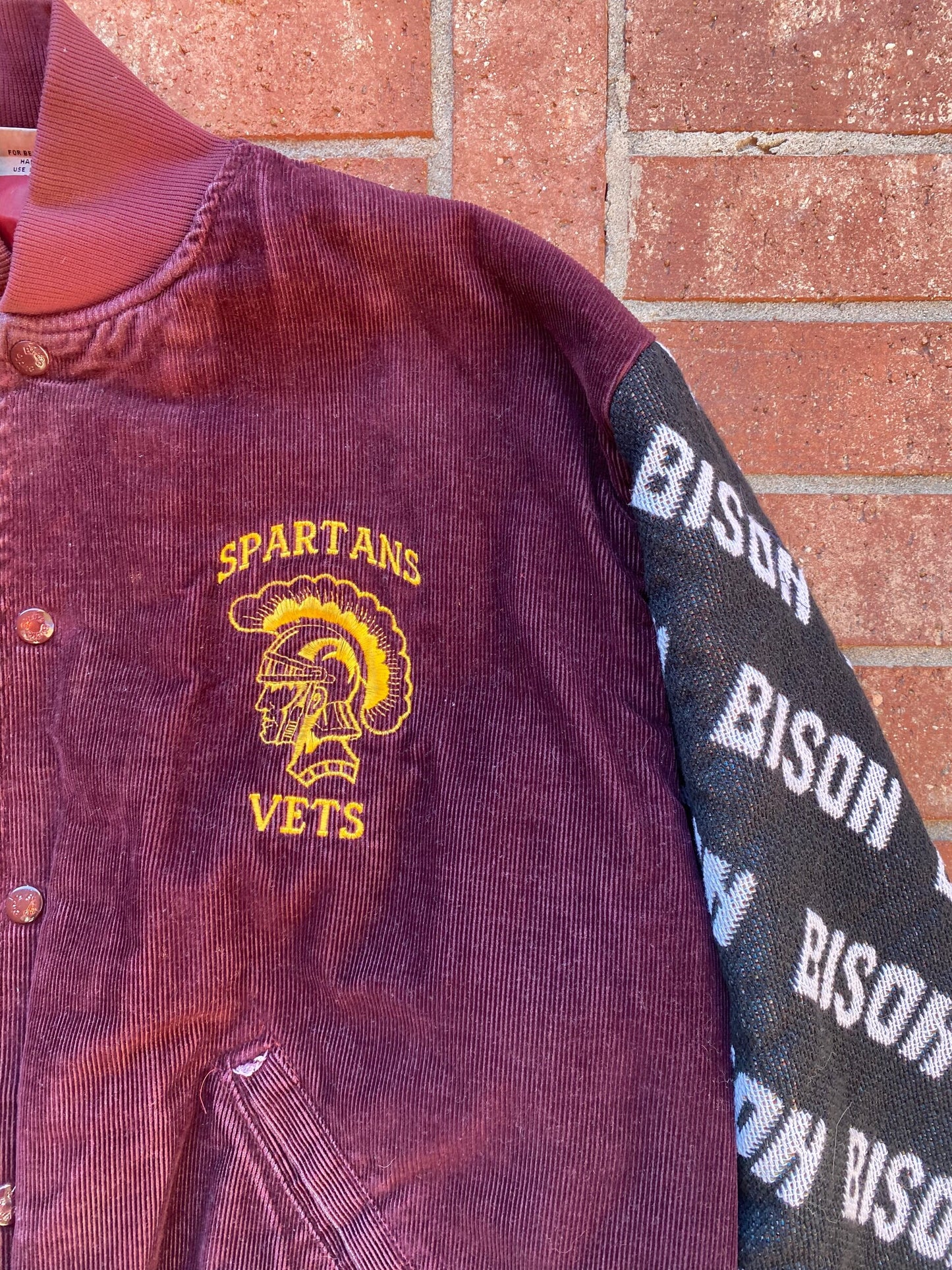 BISON Spartans Corduroy Varsity Jacket