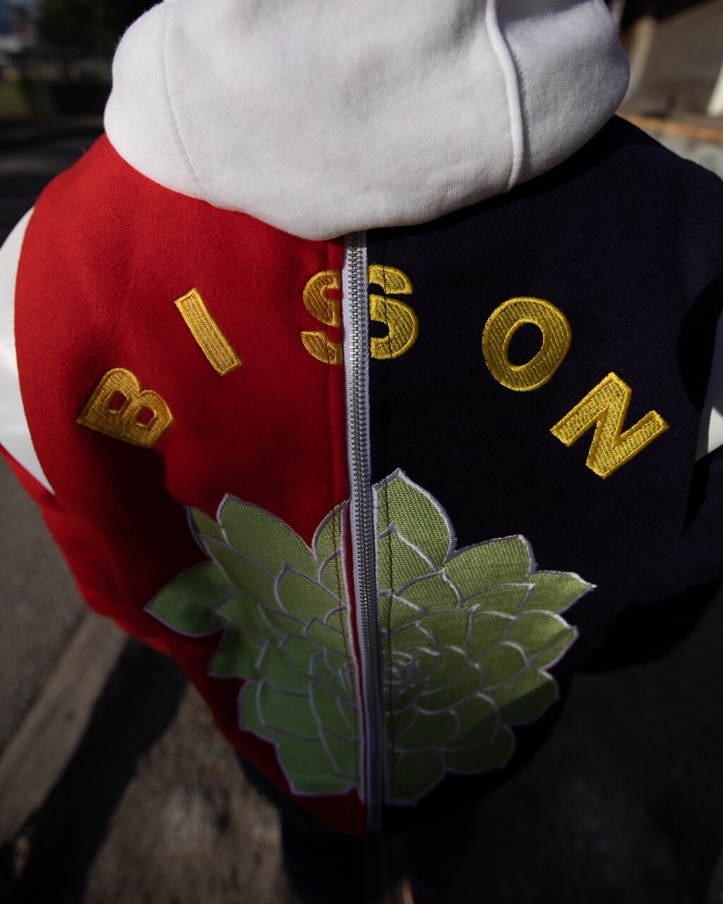 BISON Succulent Split Varsity Jacket