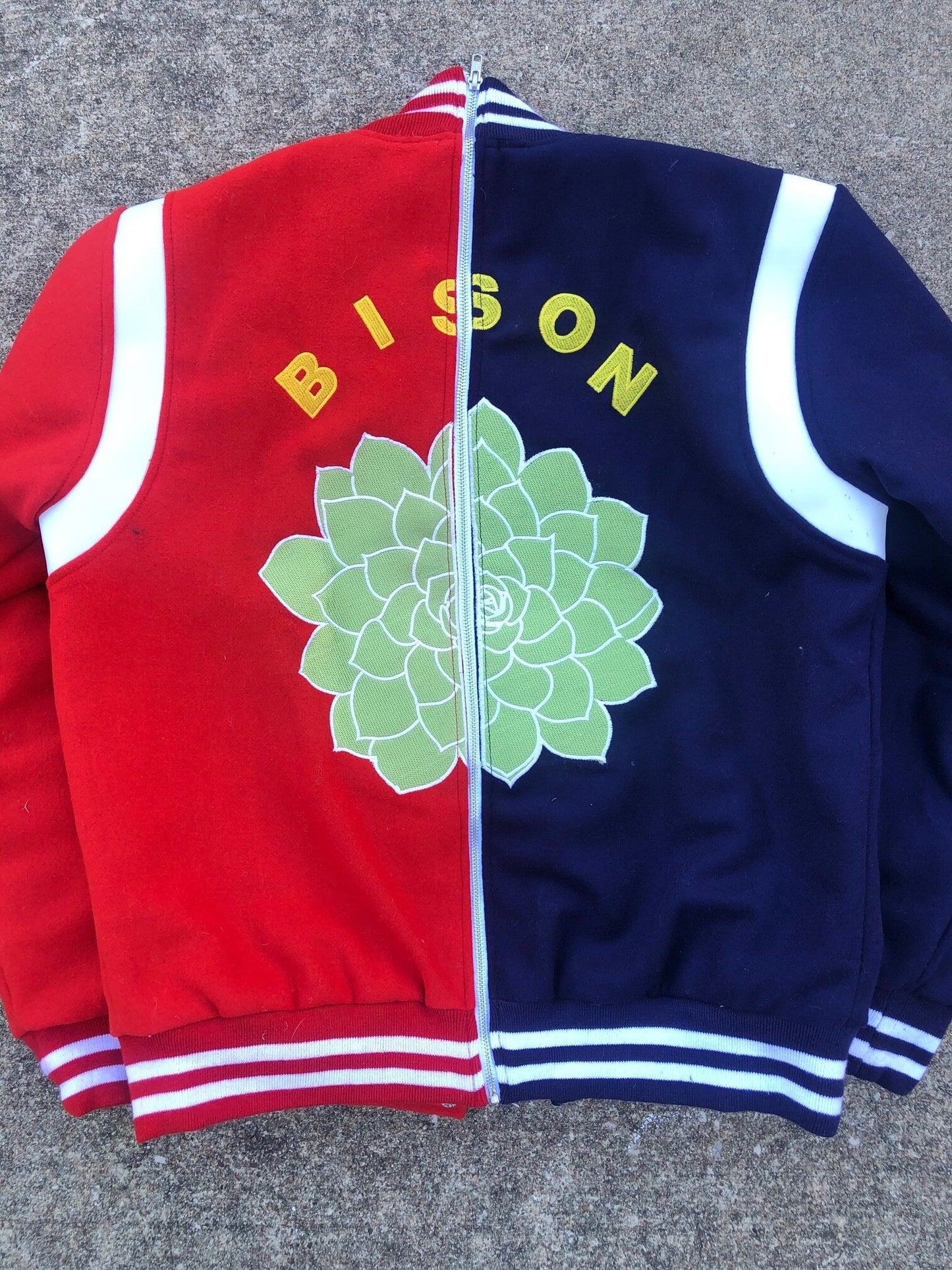 BISON Succulent Split Varsity Jacket