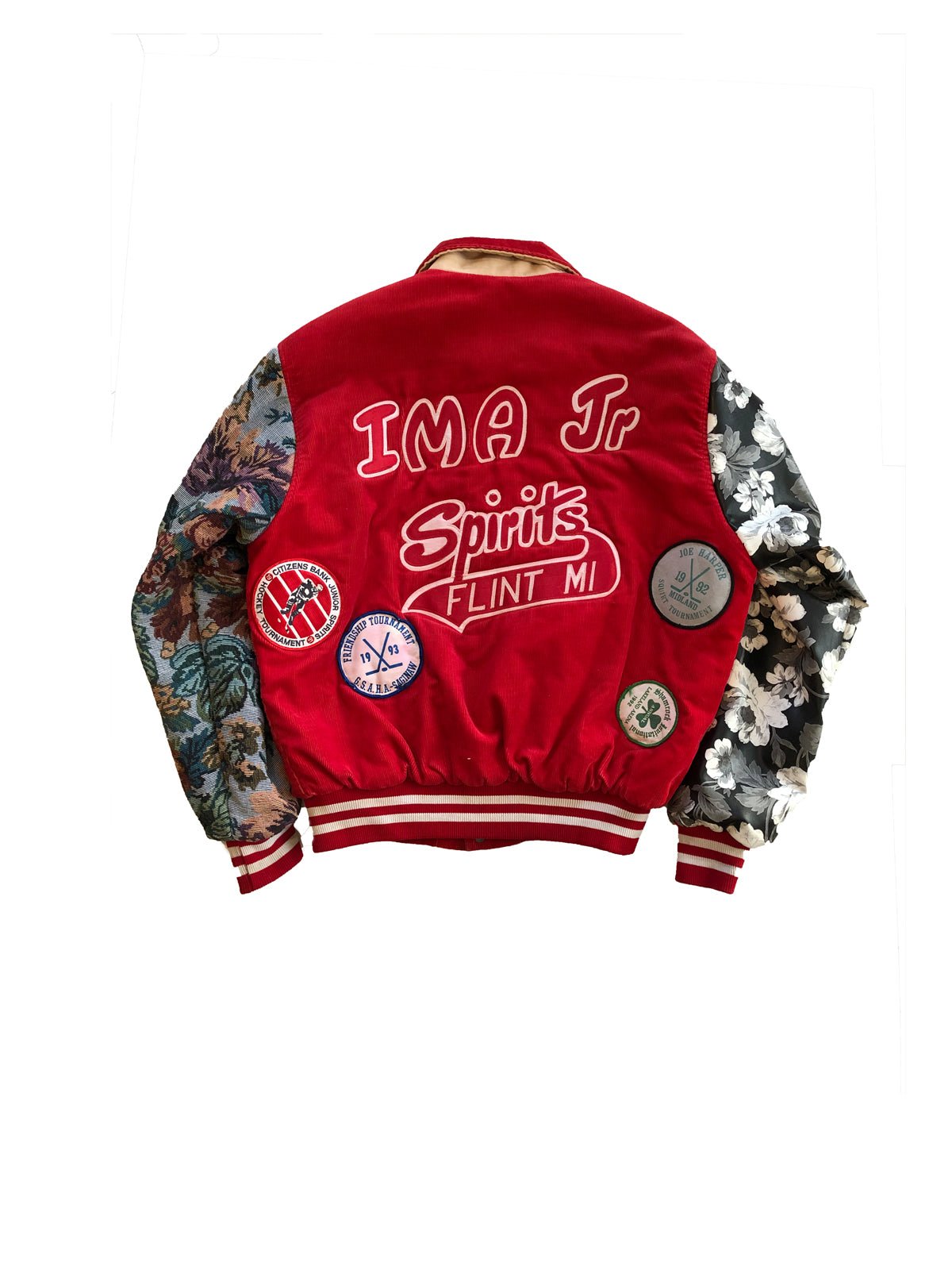 1996 Red Corduroy Bison Vintage Ivy League Varsity Jacket